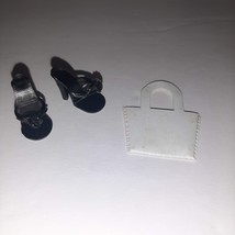 Vtg Black Doll Shoes Purse Little Miss Revlon Vogue Jill Coty Girl Tammy... - £5.95 GBP