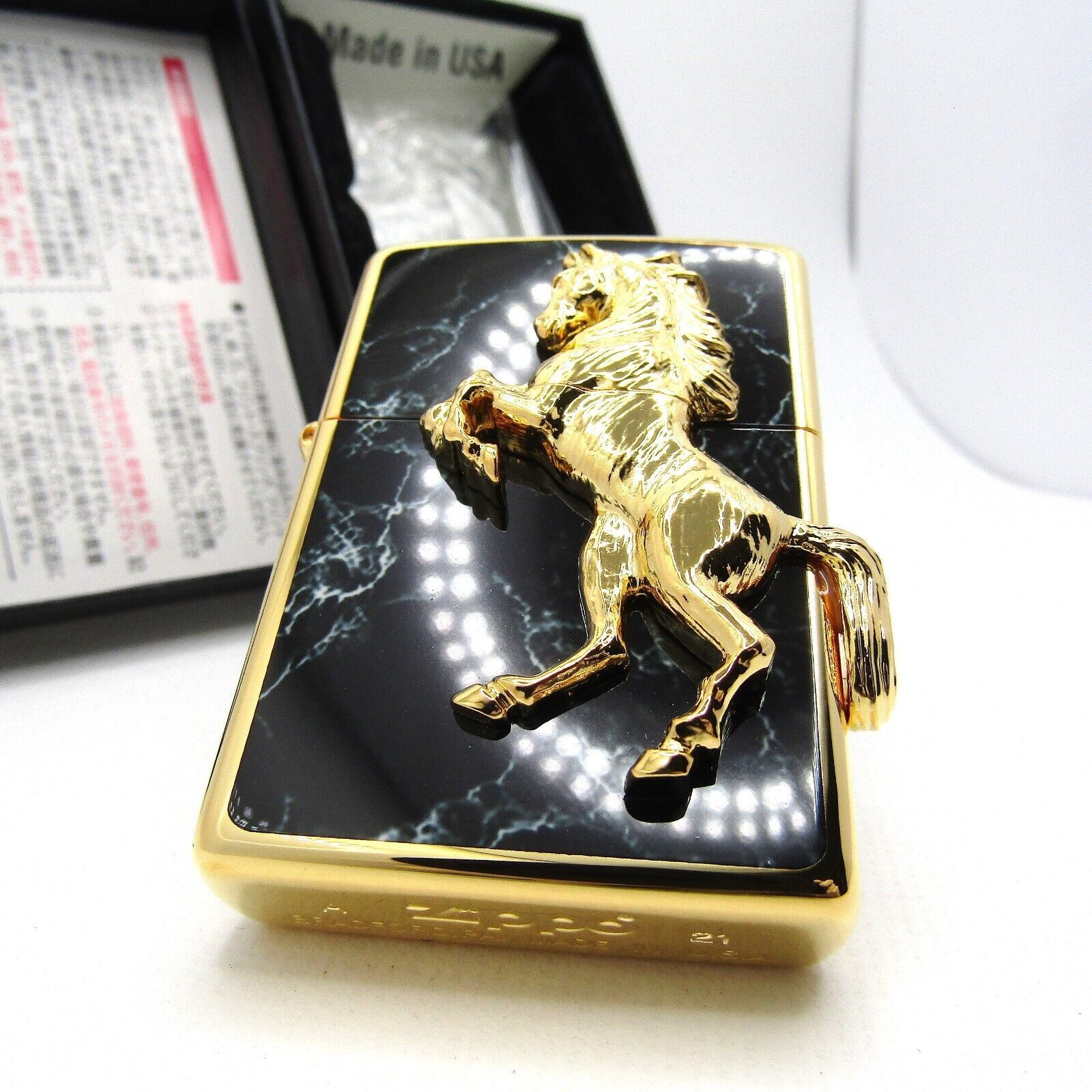 Winning Whinny Black Marble Gold Zippo 2021 and 42 similar items Winning Whinny Black Marble Gold Zippo 2021 and 42 similar items