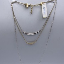 Lucky Layers Silver &amp; Gold Tone 3 Chain Necklace 3 in 1 or Individual Ch... - $18.69