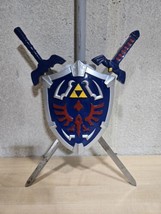 Legend Of Zelda Master Sword Set And Hylian Shield Triforce Wall Art Display - £18.70 GBP