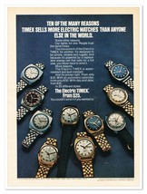 Print Ad Timex Electric Watch Ten of the Many Reasons Vintage 1972 Advertisement - £7.62 GBP
