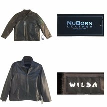 Assorted Brand Vintage Men&#39;s Leather Open Bottom Jacket, - £135.31 GBP+