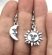 Brand New Gorgeous Beautiful Mini Moon  Sun ☀️ Dangle Earrings - $5.00