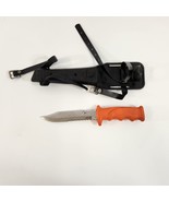 CI 575 SCUBA Diver Knife w/ Sheath Orange Vinyl Handle Stainless Steel J... - £21.69 GBP