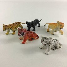 Jungle Cats Realistic Animals Toy PVC Figures Lot Panther White Tiger Le... - $19.75