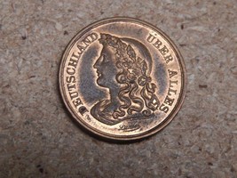 Old German Jeton Coin Uber Alles Deutschland Gott Senge God Bless Nuremberg Vtg - £147.64 GBP