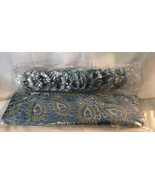 Mainstays Teal Paisley Shower Curtain &amp; Matching Rings - £14.72 GBP