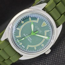 Vintage Oris Winding Swiss Mens Refurbished Wrist Green Watch 558a-a296522-6 - £15.96 GBP