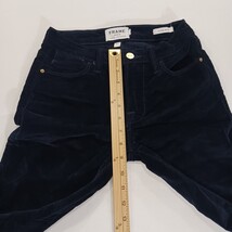 Frame Denim LHSK353 Womens Navy Blue Corduroy Straight Leg Stretch Pants Size 24 image 8