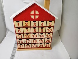 Advent Calendar Christmas Wooden House with 25 pull out drawers VGC - £28.85 GBP