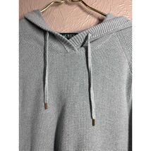 LRL Lauren Ralph Lauren Waffle Knit Cotton Hooded Pullover Sweater Top S... - $29.95
