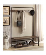 Chestnut &amp; Dark Bronze Hall Tree w/ 5 Hooks - $276.99