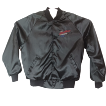 Vintage Chevy The Heartbeat of America Satin Jacket - Size Large, Black-FLAWS - £21.45 GBP