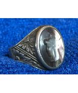 Vintage Sterling Ring Greek / Roman Intaglio Cameo Size 21mm 12+ Abalone... - £175.90 GBP