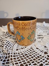 Mr. Coffee Ceramic Mug Floral  Design White Green Blue Flower - $14.03