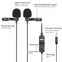 BOYA BY-M1DM – Microphone universel double Lavalier, pour Smartphone, ap... - £51.48 GBP