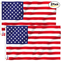 Anley 2Pcs 3x5 Feet American Flag US Flag - USA Flags US Banner Polyester - £7.72 GBP
