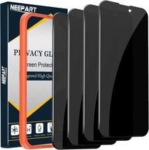 4 Pack Privacy Screen Protector for 15 Pro 6.1 inch Sensor Protection Dynamic Is - $25.82