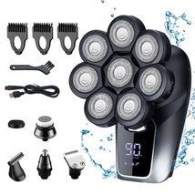 Multifunctional 8D Bald Head Shaver 6 in 1 Electric Razor Head Shavers f... - £44.26 GBP