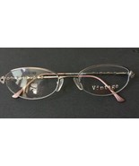 Vintage Bulova Demo Rose Eyeglass Frame Italy Retro  Metal Women Gismonda - £22.17 GBP