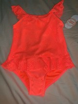 Size 2T Wonder Nation Flash Peach Crochet Pineapple One-Piece Swimsuit Swim Suit - £11.79 GBP