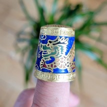 Vintage Cloisonne Dragon Thimble - $34.99