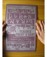 Duran Poster Concert Terence Trent D&#39;Arby August 20 - $126.69 CAD