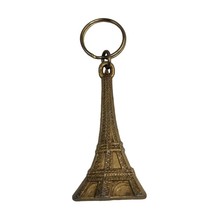Gold Toned Metal Paris Las Vegas Eiffel Tower Key Chain - £9.61 GBP