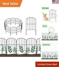Decorative Garden Fence 25 Panels, Total 27ft L x 24in H Rustproof Metal... - $95.61