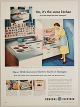 1958 Print Ad GE General Electric Built-in-Ranges Automatic Features - £12.62 GBP