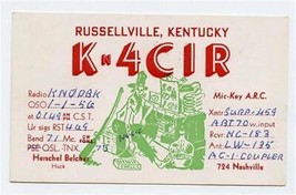 QSL Card Kn4CIR Russellville Kentucky 1956 - $9.90