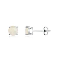 ANGARA Natural Opal Stud Earrings for Women in 925 Sterling Silver (Size-5mm) - £160.52 GBP+