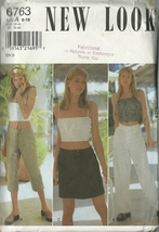 New Look Sewing Pattern 6763 Misses Skirt Capri Pants 8 10 12 14 16 18 New - £7.82 GBP