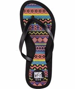 NEW MUK LUKS Women&#39;s Shayna Terra Turf-Black Flat Sandals Size: X-Large 9 - $19.79