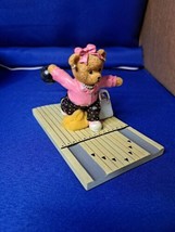 Teddy Lanes Faithful Fuzzies Give Me A Strike Figurine Bowling Bear  - $23.36