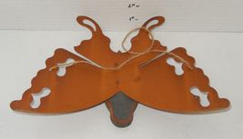 Hanging Butterfly wood Metal Bronze Brown - $14.80