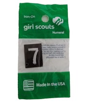 #7 Brownie Brown Girl Scouts Troop Number Numeral Badge Patch NEW in pac... - £3.44 GBP