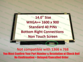 Hp 669077-001 Laptop Led Lcd Screen LP140WD2(TL)(D4) 14.0&quot; Wxga++ Bottom Right - £44.19 GBP