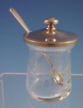 Old Maryland Plain by Kirk Sterling Silver Glass Jelly Jar and Spoon Set... - $359.85 CAD