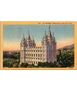 902 The &quot;Mormon&quot; Temple Salt Lake City Utah Postcard PC10 - £3.94 GBP
