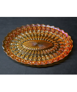 Vintage Jeanette 11.5&quot; Oval Platter HOLIDAY MARIGOLD IRIDESCENT Buttons ... - $34.55 CAD