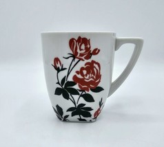 Rare Coventry Esther Red &amp; Black Roses 10 oz Porcelain Coffee Mug / Cup - £6.32 GBP