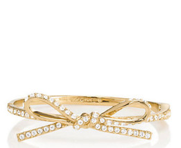 Kate Spade New York Bracelet Skinny Mini Pave Bow Gold Tone New $88 - $67.32