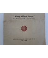 Vtg Union College and Albany Medical College Commencement 1928 Rare Ephe... - $82.38 CAD