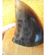 (ak-moose-100) GENUINE MOOSE HOOF Bear etched display Alaskan Eskimo art... - $178.34 CAD