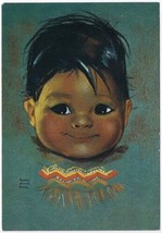 Postcard Ah-Mik Little Beaver Indian Boy Artist Audrey Young Oppel - £2.64 GBP