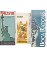 Collectible Vintage Maps New York, New Jersey, Boca Raton lot of 3 maps - $204.28 MXN