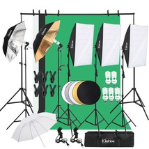 30Pcs Photo Studio Photography Lighting Kit Umbrella Softbox Backdrop St... - $156.74