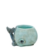 Allen Designs Whale Planter Small with Drainage Hole 3.5&quot; high Resin Blu... - $33.60 CAD