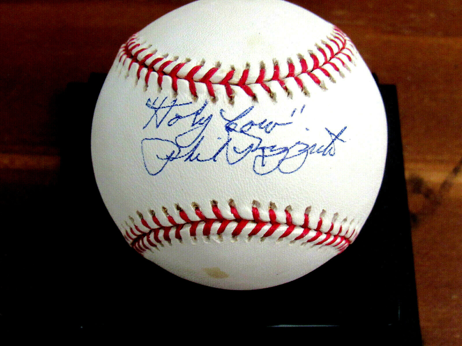 PHIL RIZZUTO HOLY COW NEW YORK YANKEES HOF SIGNED AUTO OML BASEBALL JSA ... - £163.83 GBP